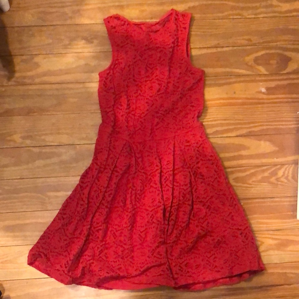 Red Lace Abercrombie Kids Dress - Picture 1 of 3